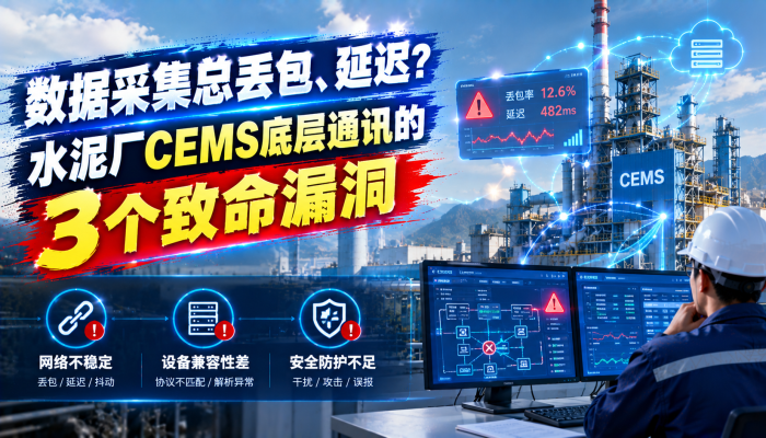 Three major vulnerabilities in the CEMS communication system of the cement factory